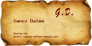 Gancz Dalma névjegykártya